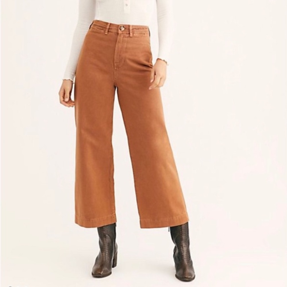 HIGH WAISTED cropped/wide leg patti pant 🧡